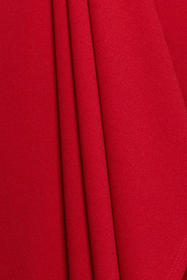 Front Wrap Asymmetric Hem Scuba Maxi Dress - Red DR5295