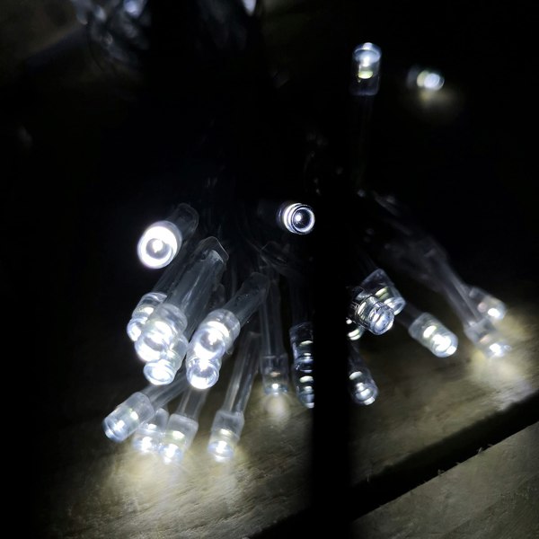 Samuel Alexander 50 LED 5m Premier Christmas Outdoor Multi Function Battery Lights with Timer & Clear Cable in Cool White