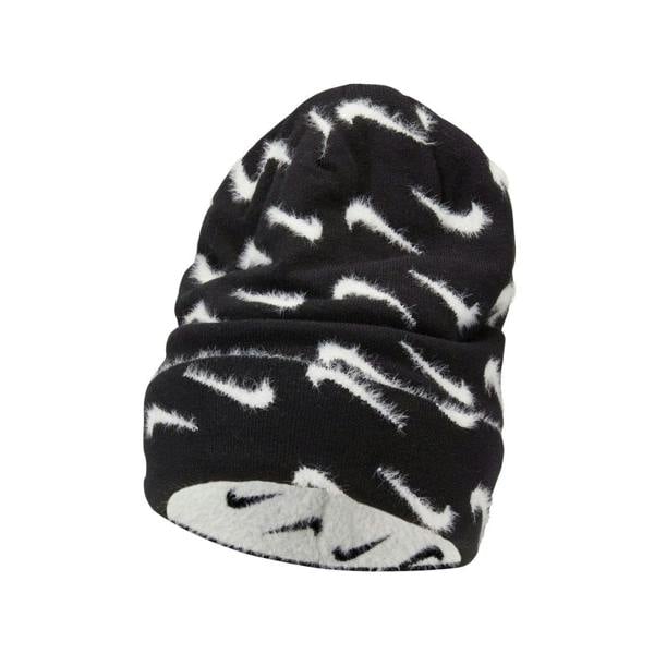 Nike Childrens/Kids Pom Pom Beanie - Black/White Melange - 