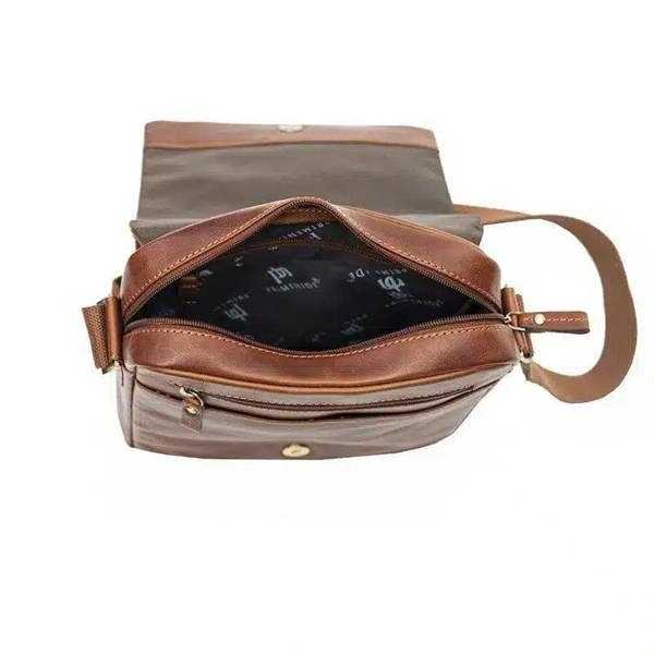PRIMEHIDE Leather Crossbody Messenger Bag - Vito Tuscan