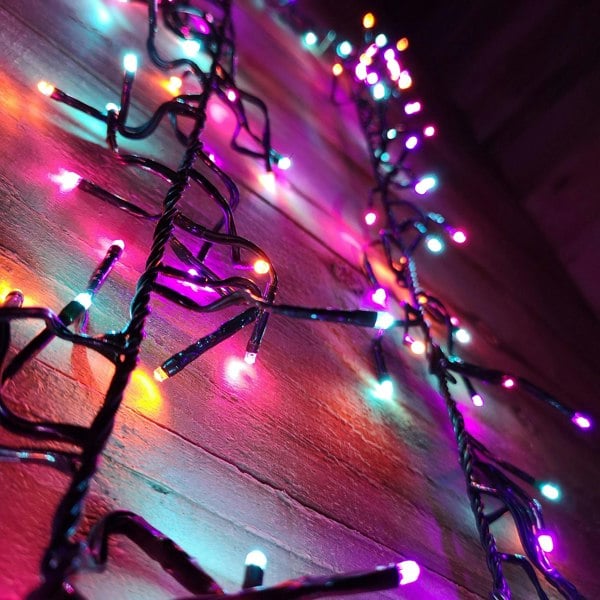 Samuel Alexander 3000 LED 37.2m Premier Clusterbrights Indoor Outdoor Multifunction Mains Operated Christmas Cluster Lights with Timer in Rainbow