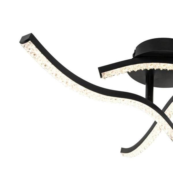 COSYLYTE Kenworth 3 Light Integrated LED Wavy Ceiling Light