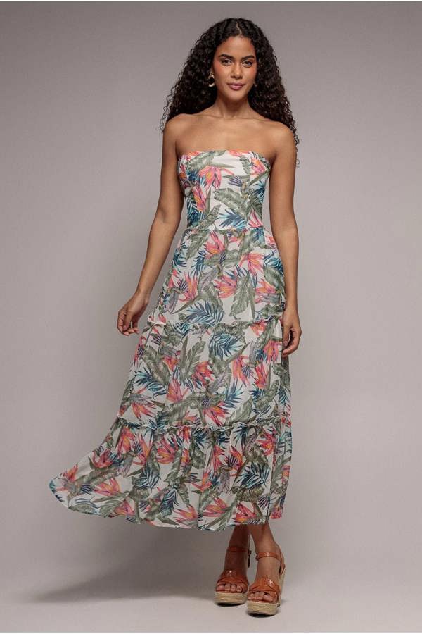 Bandeau Printed Maxi - Jungle Print DR3562