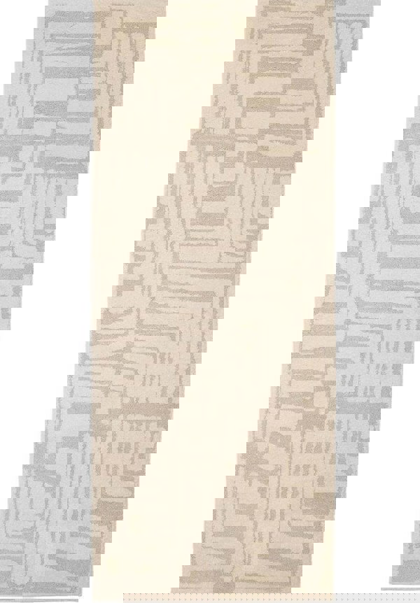 Ava Pave Wave Illusion Rug in cream, featuring an abstract high-low texture design, perfect for modern interior decor.