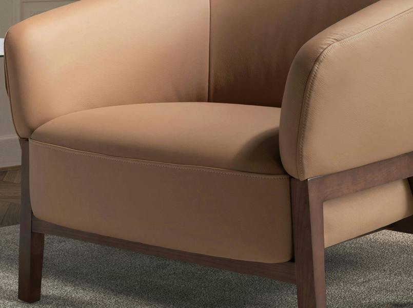 Angel Cerdá Brown Leather Armchair 5189