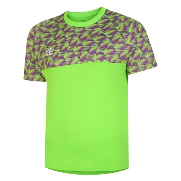 Umbro Mens Flux Goalkeeper Jersey - Green Gecko/Purple Cactus - 