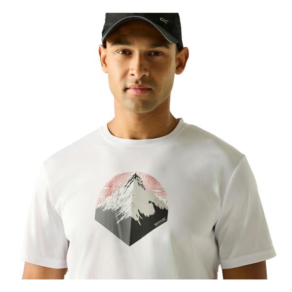 Regatta Mens Fingal Mountain T-Shirt - White - 