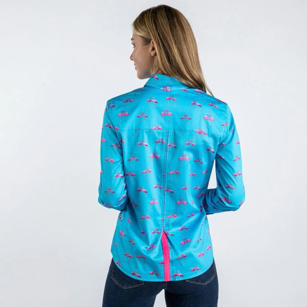 KISSING FLAMINGO WOMENS PRINTED SHIRT - Premium Men's Patterned Shirt by Claudio Lugli | Bold Design, Tailored Fit, Best Printed Shirts