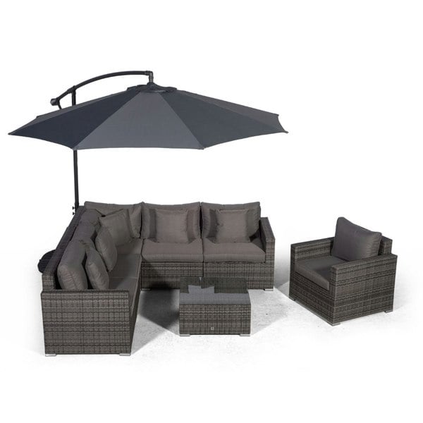Giardino Havana 6 Seat Rattan Corner Sofa and Armchair Set with Coffee Table