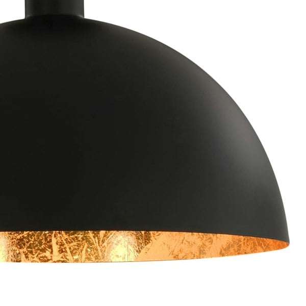 Berkfield Ceiling Lamps 2 pcs Black and Gold Semi-spherical E27