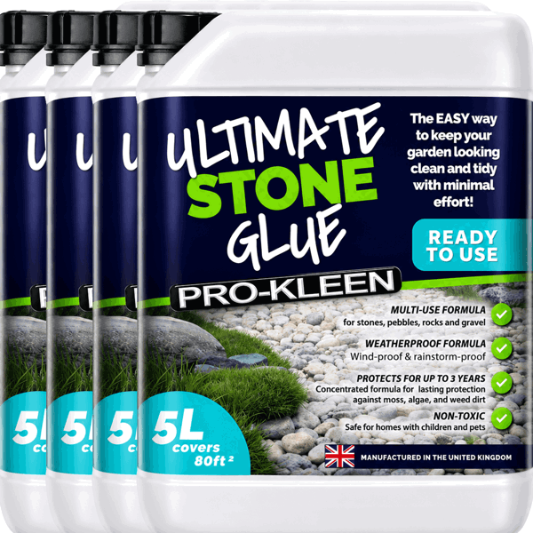 ProKleen Pro-Kleen Ultimate Stone Glue 20L (Covers 360 ft2) - Stone Glue Binder For Gravel, Stones, Slate & Mulch