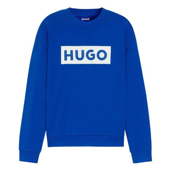 Hugo Mens Niero Logo Crew Neck Sweatshirt - Blue