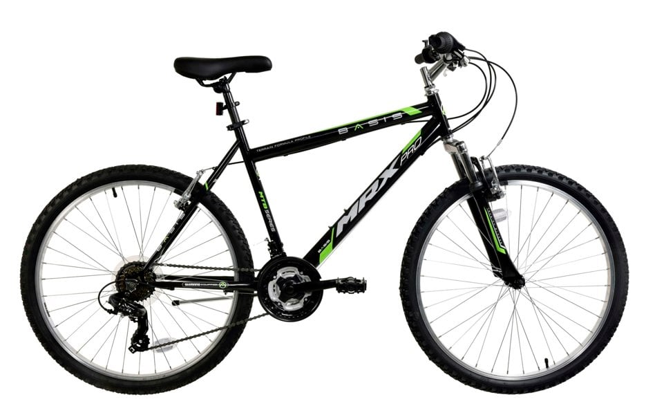 Basis MRX Pro Adult's Hardtail Mountain Bike, 26In Wheel - Black/Green