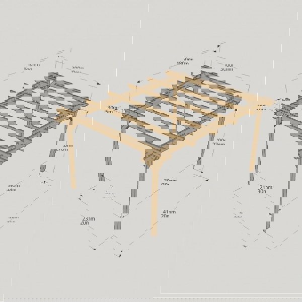 Large Size Heavy Duty Double Pergola Complete DIY Kit, Quality Tanalised Timber.