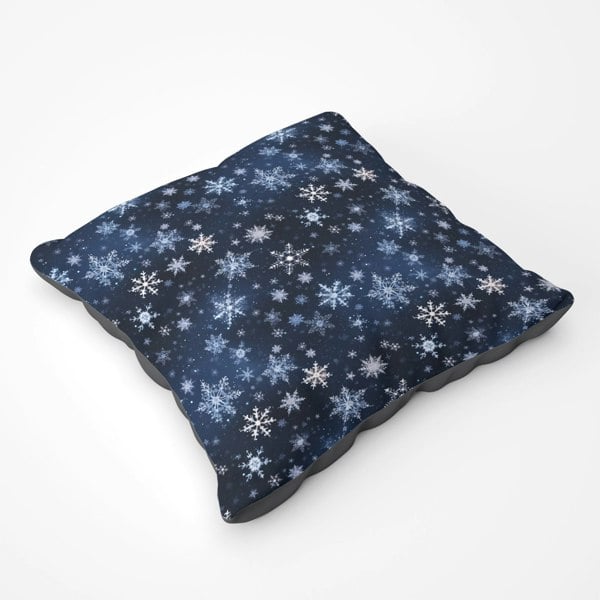 Warren Reed Dreamy And Magical Snowflake Floor Cushion