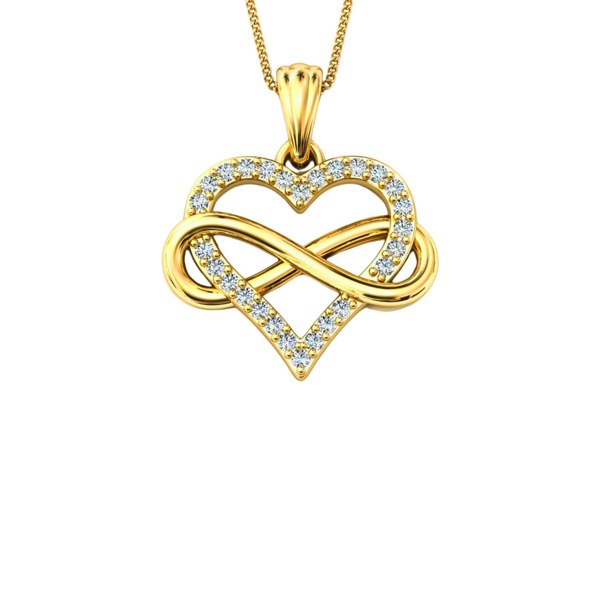 Spero London Infinity Heart Love Sterling Silver Pendant Necklace