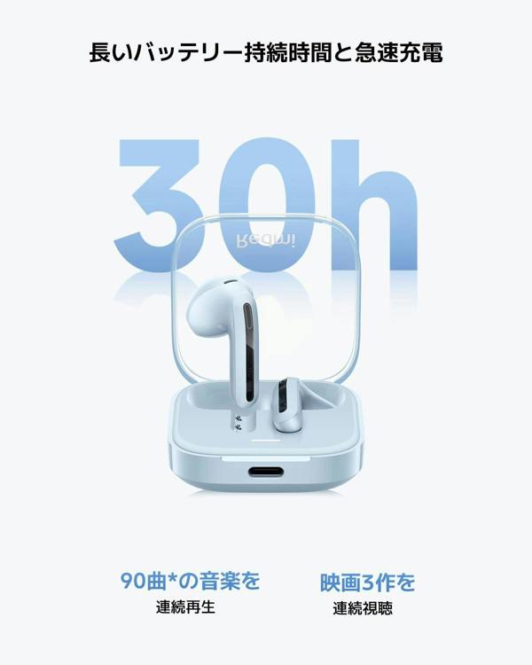 Xiaomi Redmi Buds 6 Active Headset Wireless In Ear USB C Bluetooth Black - BHR8396GL