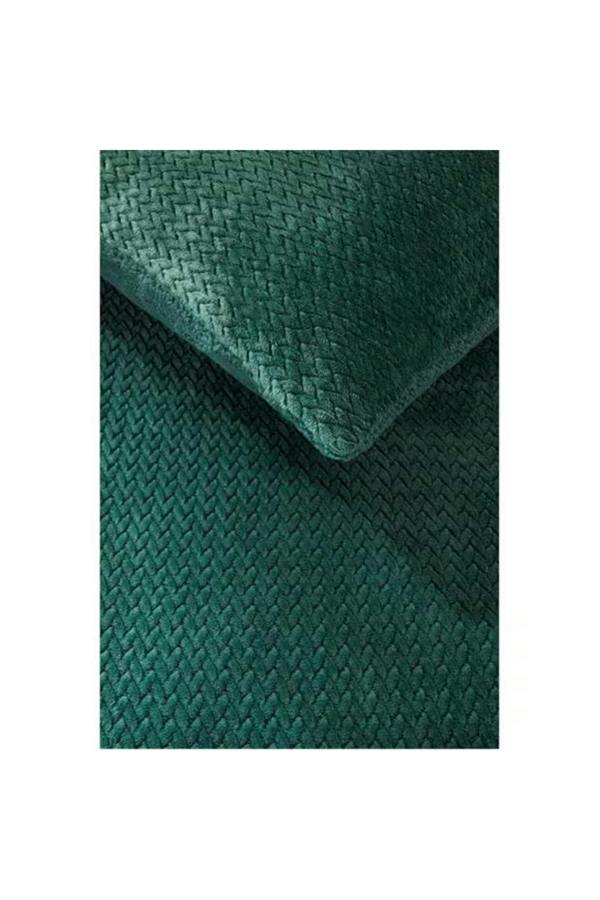 Dyzi Single Size Chevron Fleece Ultra Soft Duvet Cover Set Warm Bedding