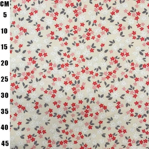 Minerva Printed Cotton Needlecord Dressmaking Fabric per metre, 145cm / 57" Wide
