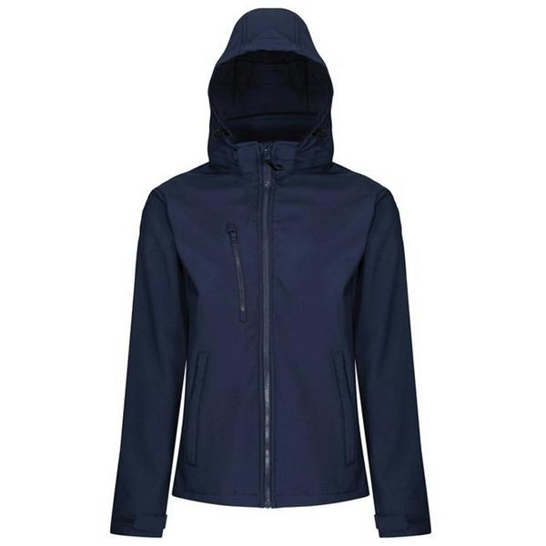 Regatta Mens Venturer Hooded Soft Shell Jacket - Navy/Navy - 