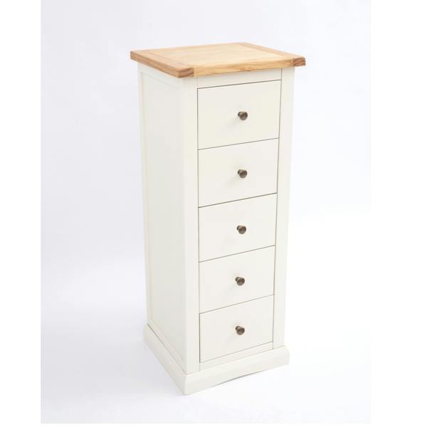Cabinet Bits Castelli 5 Drawer Narrow Chest of Drawers Brass Knob