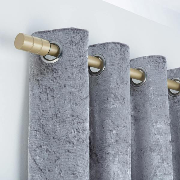 A.Unique Home Plain Barrel Extendable Curtain Pole (25/28mm) (Matte Gold,70cm - 120cm)