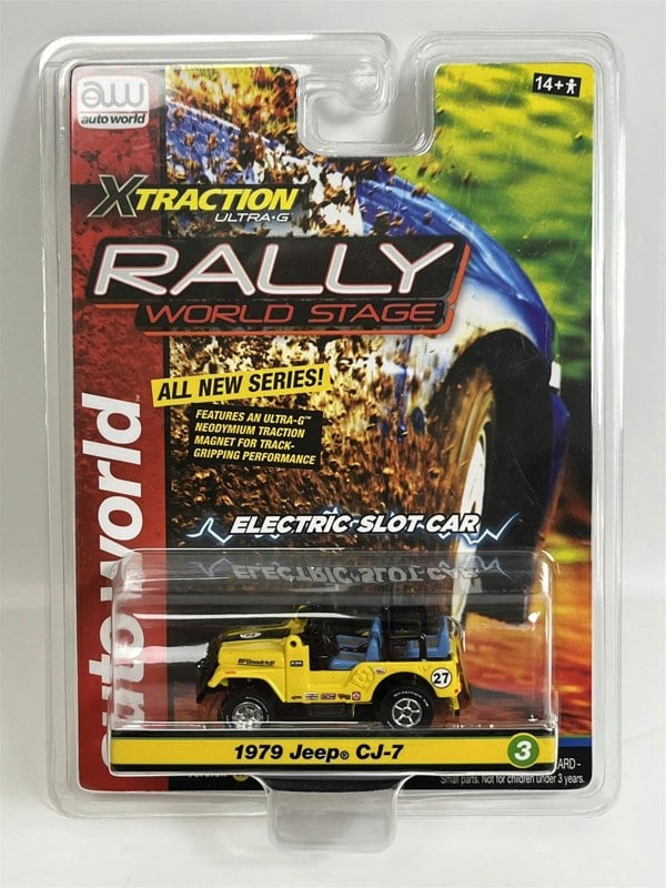 Auto World Slot Cars 1979 Jeep CJ-7 #27 HO Scale Slot Car X Traction Rally Auto World SC380-3