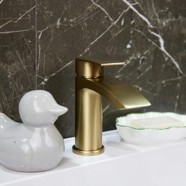 Flode Falun | Mono Basin Mixer Tap | Brushed Brass