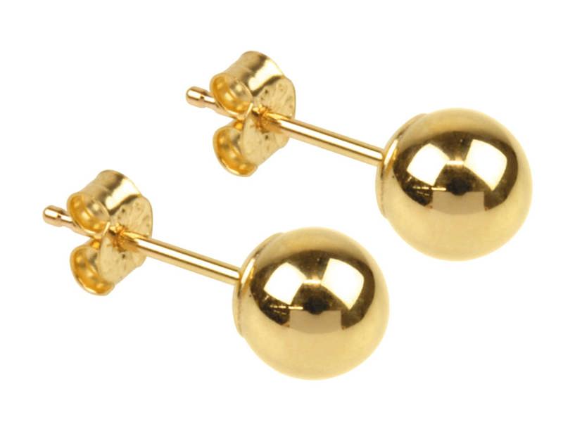 Cooksongold 9ct Yellow Gold Round Stud Earrings, Pair