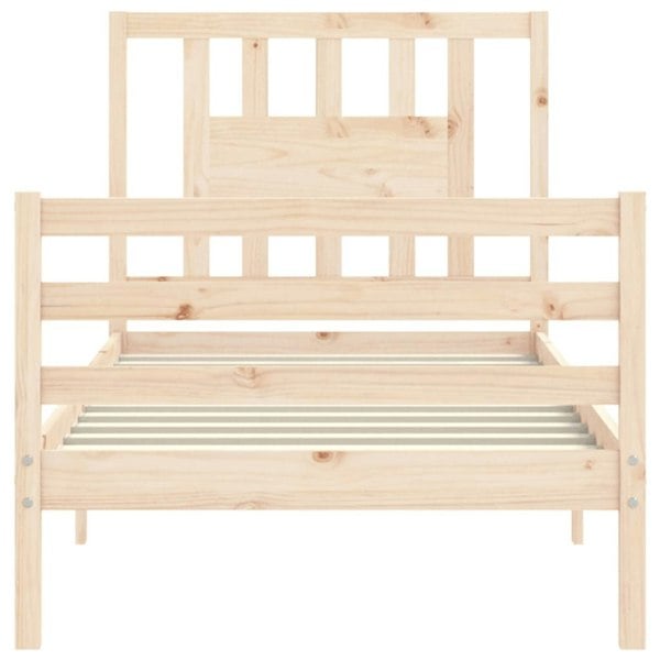 Berkfield Bed Frame with Headboard 90x200 cm Solid Wood