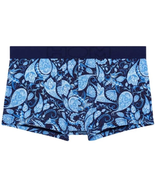 Hom Buchanan Paisley Print Boxer Trunk, Navy/Blue