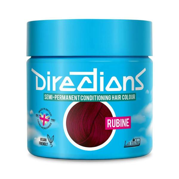 Directions 2 x La Riche Directions Semi-Permanent Hair Color 100ml Tubs - Rubine