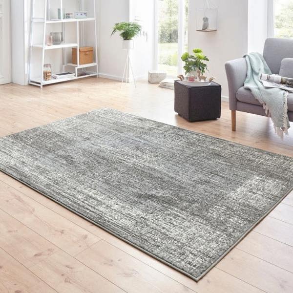 Hanse Home Elysium Soft Grey Used-Look Velour Rug