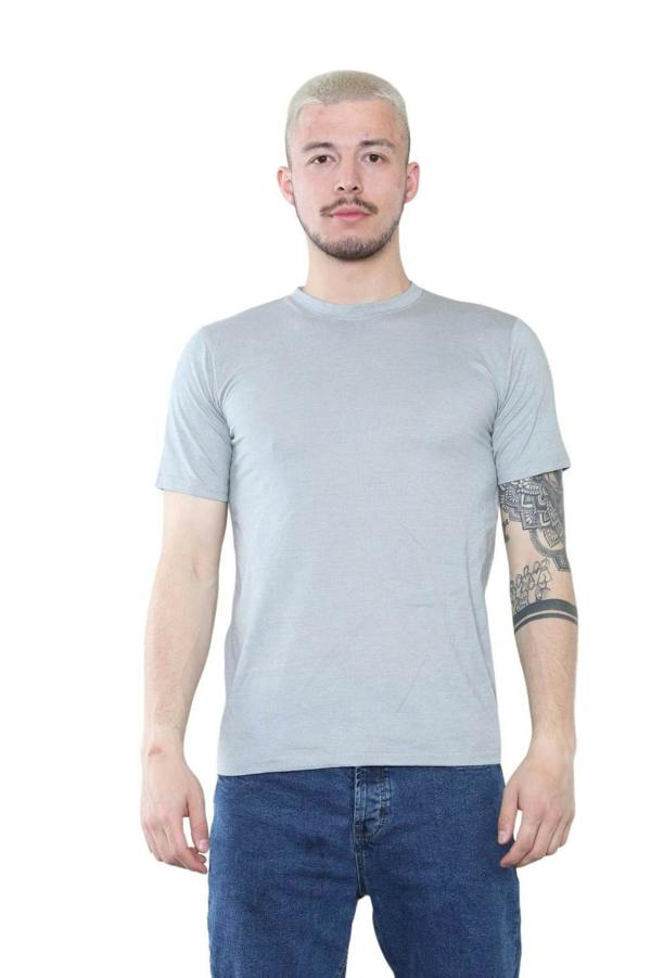 Grey Crew Neck T-Shirt – Minimalist Style for Everyday Wear