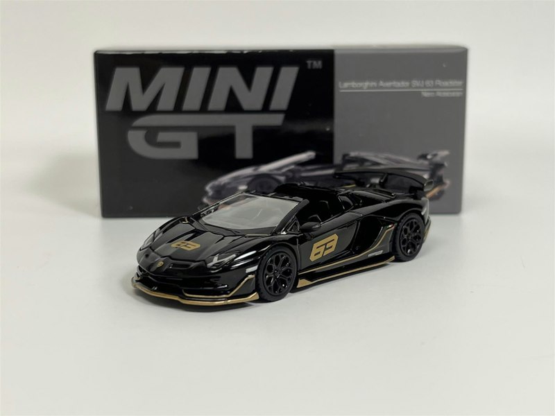 Mini GT Lamborghini Aventador SVJ 63 Roadster Nero Aldebaran 1:64 Mini GT MGT00803L