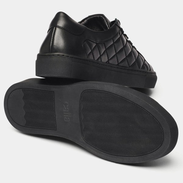 star black quilted trainer