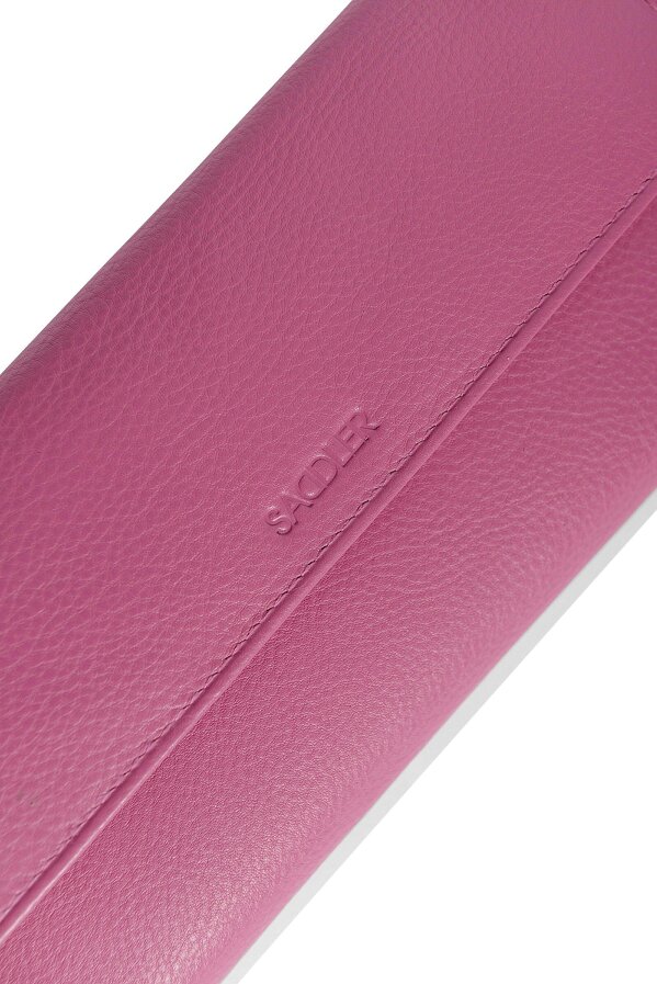 SADDLER CLAIRE Long Leather Trifold Purse - 18 Card Slots, Dual Zip Pockets, and Note Sections - RFID Protected