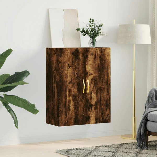 Berkfield Wall Mounted Cabinet Smoked Oak 69.5x34x90 cm