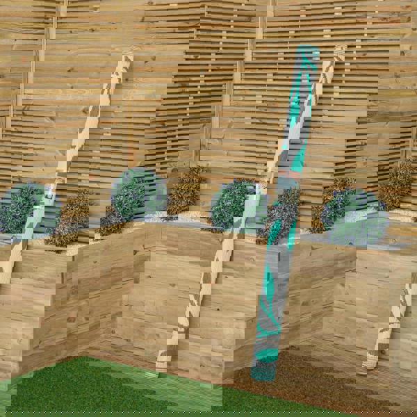 Samuel Alexander 1.5m x 2.1m Green Leaves Large Outdoor Alfresco Patio Rug Mat