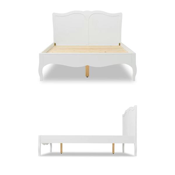 Statement Furniture Romance French Style Bed Frame. White Wooden Bed Double 4ft6 King 5ft