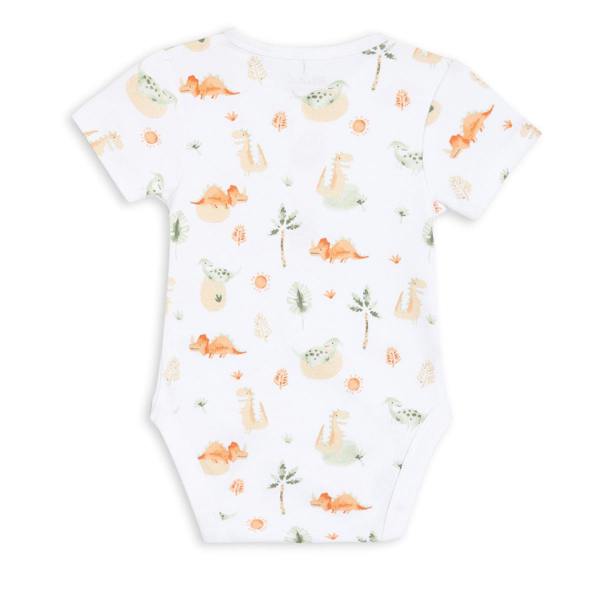Mini Cuddles Baby Boys 3pk Dinosaur Print Bodysuits, Multicolour