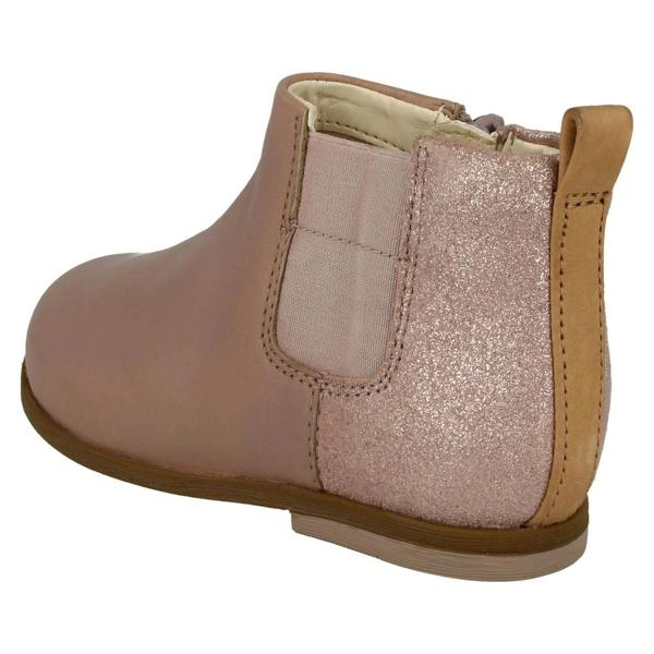 Clarks Infant Girls Clarks Glitter Detailed Ankle Boots Drew Fun