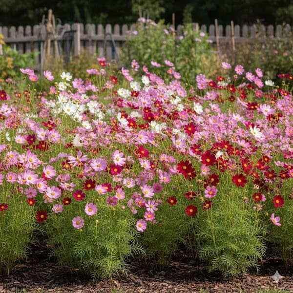 Cosmos Dwarf Sensation Mixed Seeds – compact cosmos flowers in vibrant mixed colors from premium quality seeds