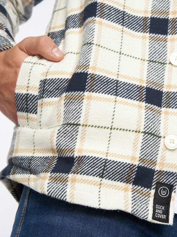 Duck and Cover Francore Overshirt Off White Check