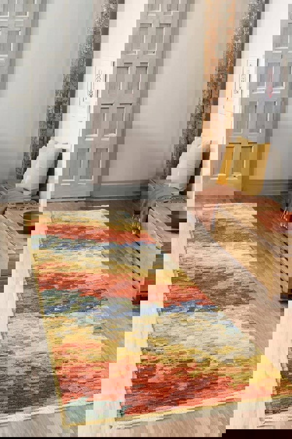 Nomad Abstract Wool-Blend Rug – Multicolour