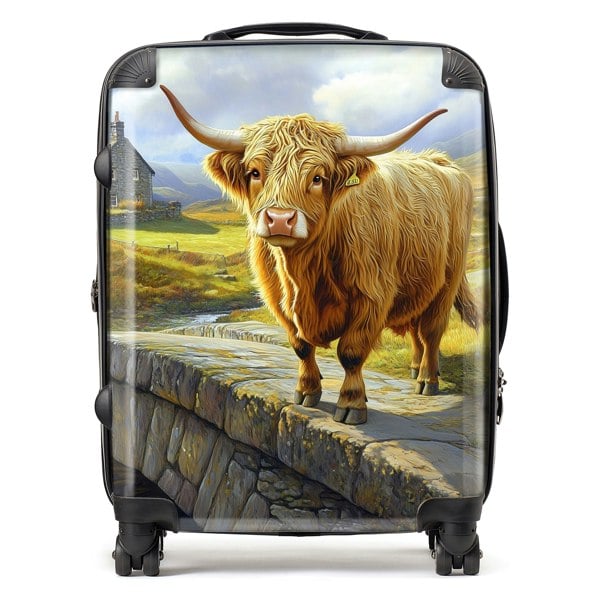 Warren Reed Highland Cow Suitcase