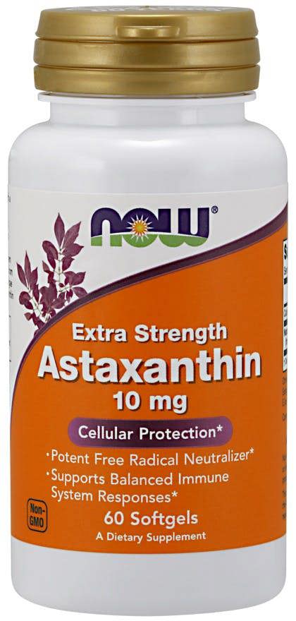 NOW Foods Astaxanthin Extra Strength, 10mg - 60 softgels