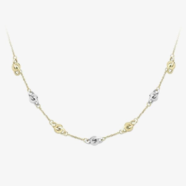 T. H. Baker 9ct Two Colour Gold Seven Link Necklace CN085-17