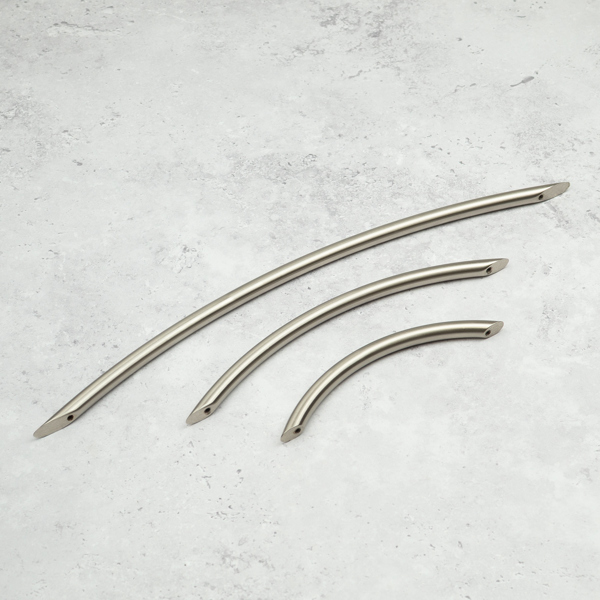 Handle & Home Brushed Nickel Slim Bow Cabinet Handles
