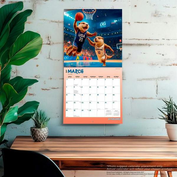 Otter Games Calendar 2027, Wall Calendars, Month To View, Animals, Gift